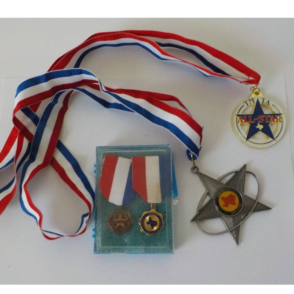 TMTA Allstars Awards and Medals 4 items lot Texas